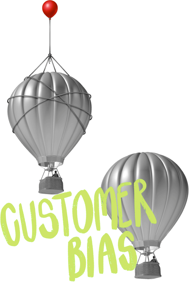 Customer bias balloons